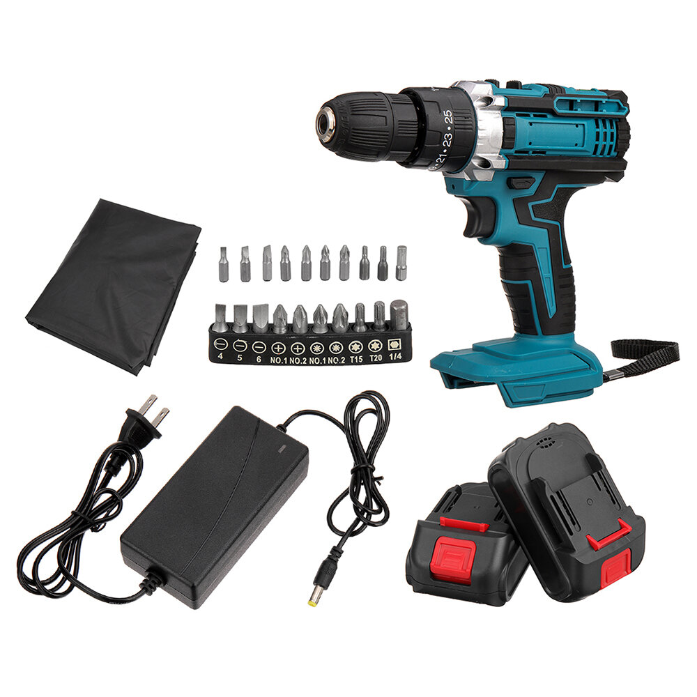 best price,drillpro,electric,impact,drill,21v,28nm,1450r-min,with,2,batteries,eu,coupon,price,discount