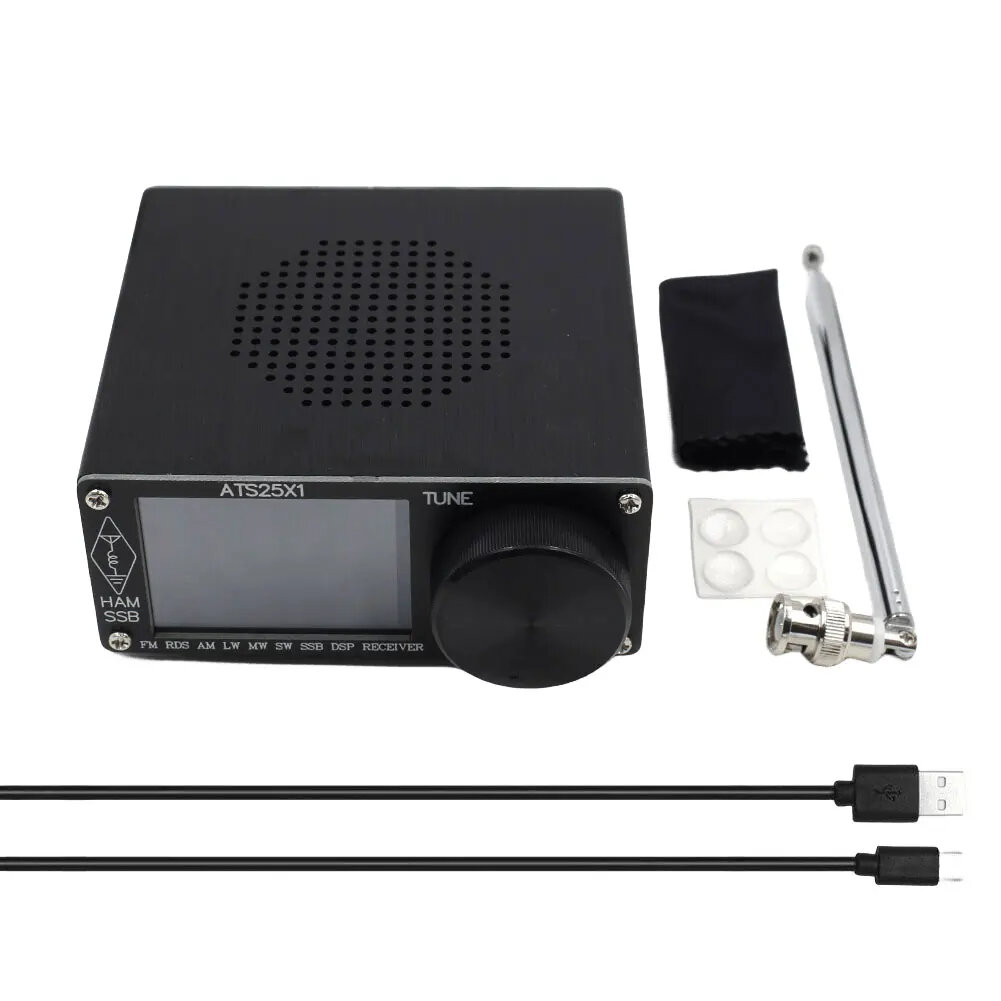 

ATS25X1 Full-Band DSP Radio Receiver FM/LW/MW/SSB Receiver Si4732 Chip Portable FM Radio 2.4inch Touch Screen Built in B