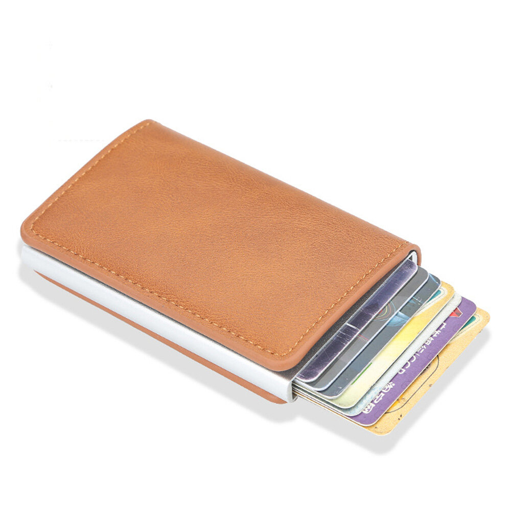 

Baellerry RFID Blocking Business Card Holder Wallets For Men Automatic Spring Card Business ID Credit Card Storage Creat