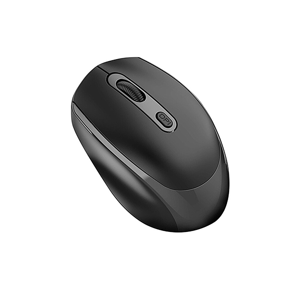 HXSJ M107 2.4GHz+BT5.1 Wireless Mouse 1000/1200/1600 DPI Adjustable Ergonomic Mice Bulit-in 500mAh Battery 4 Keys Button Rechargeable Mute Mouse PC Laptop