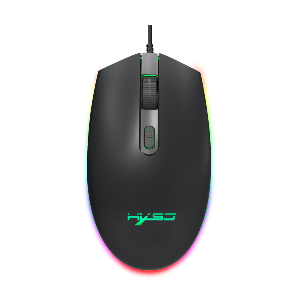 

HXSJ V300 Wired Gaming Mouse 1600 DPI With Luminous RGB Backlight Design Mouse Desktop Laptop Gaming Mouse