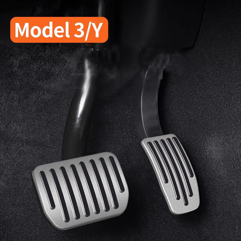 For Tesla Model 3/Y Accelerator Pedal Brake Pedal Aluminum Alloy Foot Brake Pedal Cover Rest Pedal