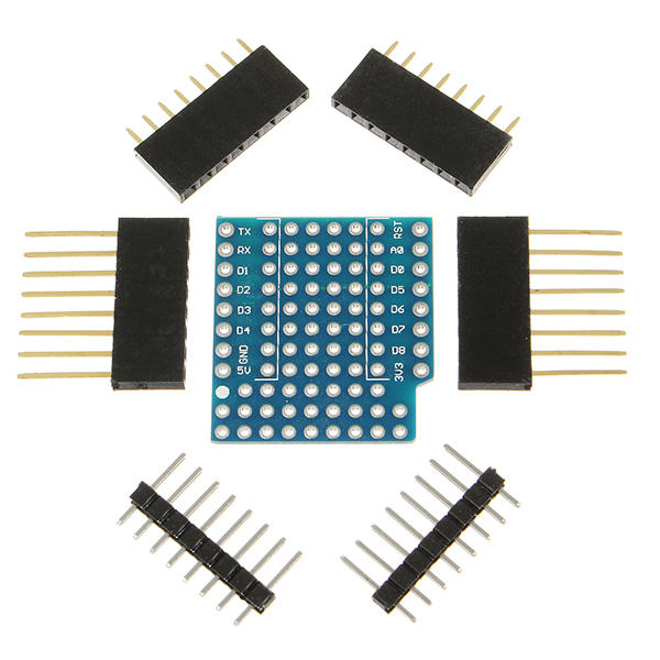 

10Pcs ProtoBoard Shield Expansion Board For D1 Mini Double Sided Perf Board Compatible