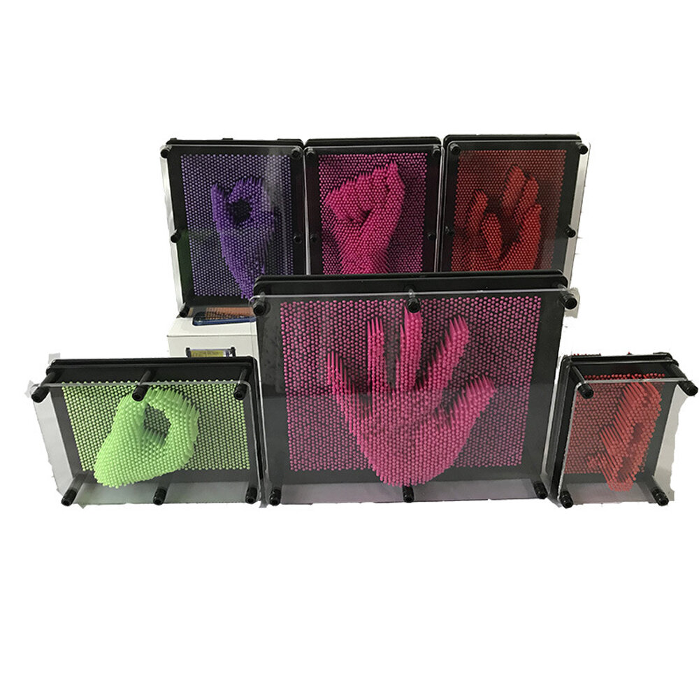 Multi-color Vierkante Plastic Handafdruk 3D Clone Hand Model Verscheidenheid Naald Schilderen Driedi