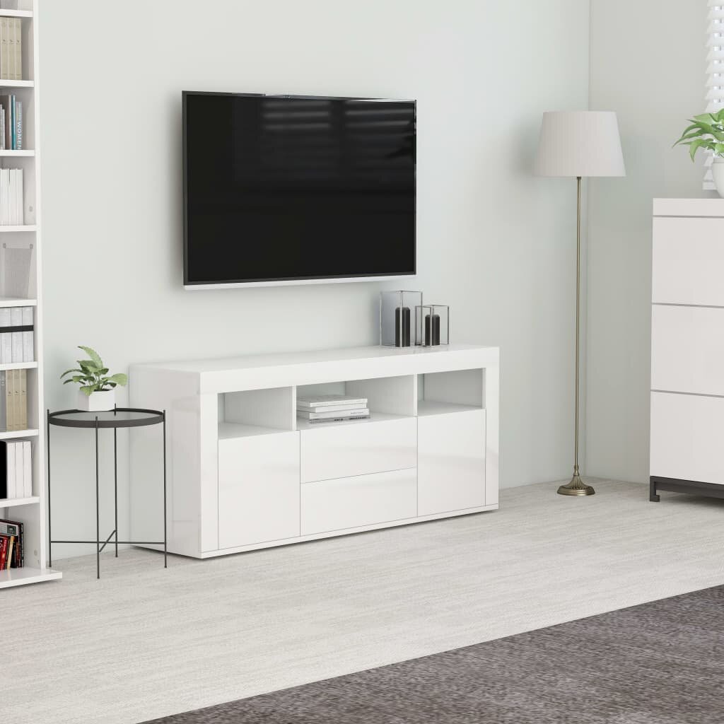 

TV Cabinet High Gloss White 47.2"x11.8"x19.7" Chipboard