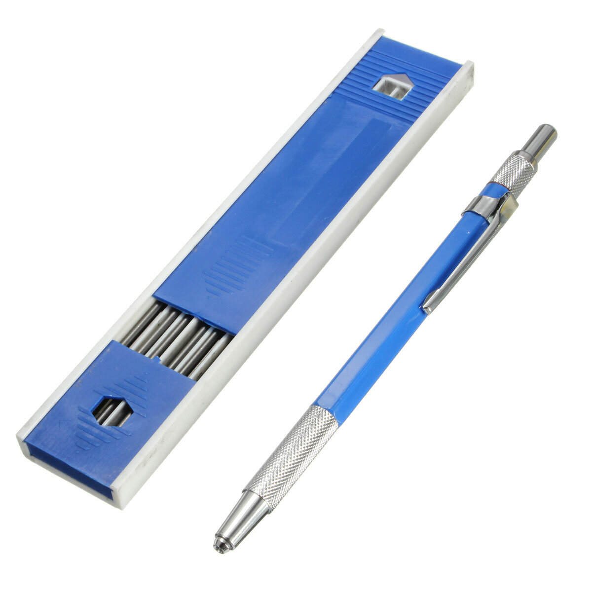 

12Pcs 2.0MM 2B Lead And Pen Set Metal Mechanical Press Type Pencil Drafting Drawing Pencil Refills Set For School Art Su
