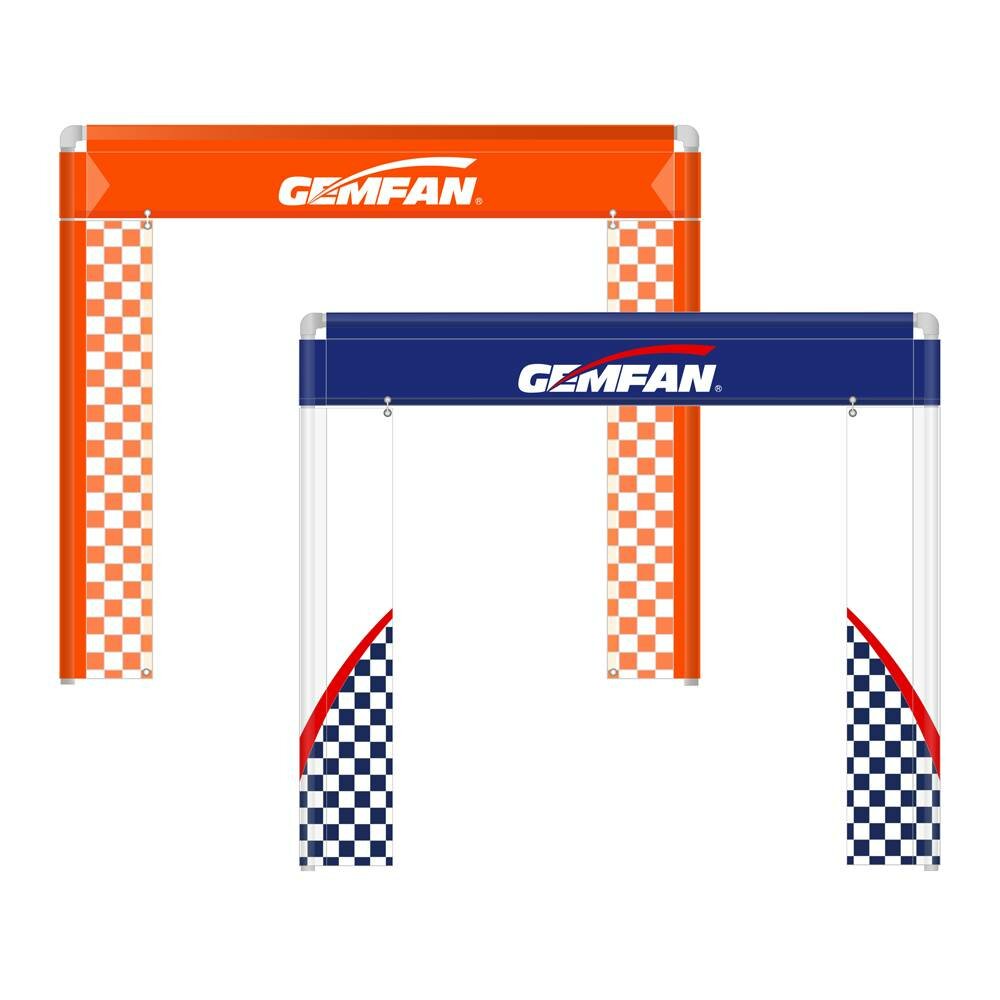 

Gemfan 5'x5' Drone Racing Gate Fabric FPV Flying Cross Door Blue/Orange (No Poles)