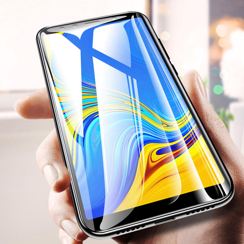 Bakeey 9D gebogen rand Volledige lijm gehard glas displayfolie voor Samsung Galaxy A7 2018