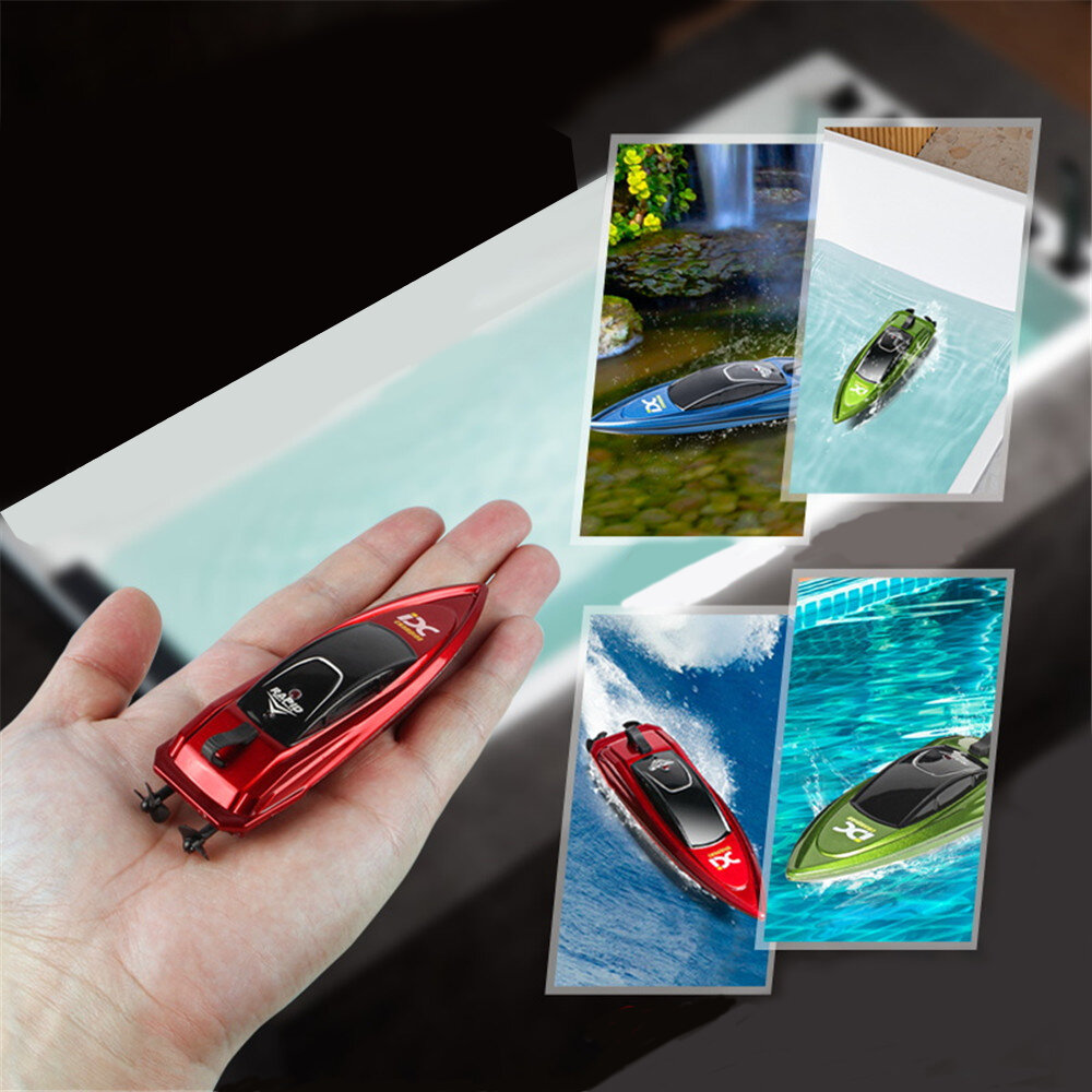 Mini Remote Control High Speed RC Boat Led Light Palm Speed Boat Summer Water Toy Pool Toy