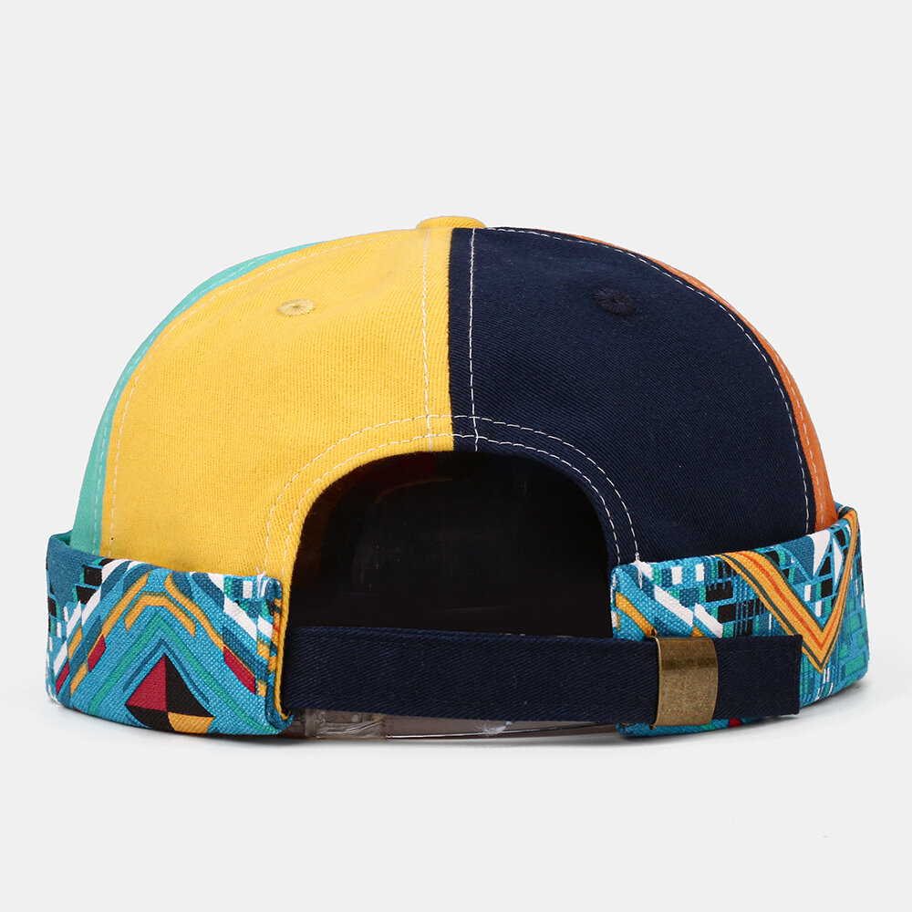 Banggood Design Men Six-color Stitching Outdoor Casual Beanie Landlord Cap Skull Cap