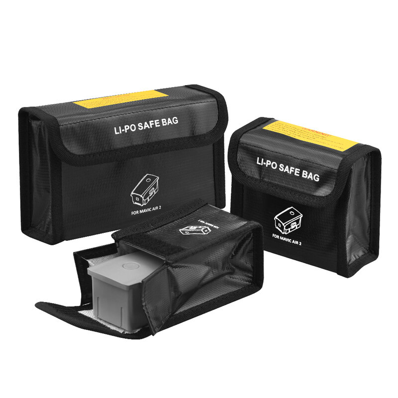 

Lipo Батарея Взрывозащищенное защитное хранилище Сумка Черный набор 1/2/3 для DJI Mavic AIR 2/AIR 2S RC Дрон