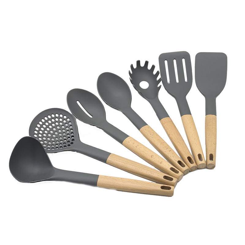 7 шт. кухонных принадлежностей с силиконовыми ручками для приготовления еды на природе