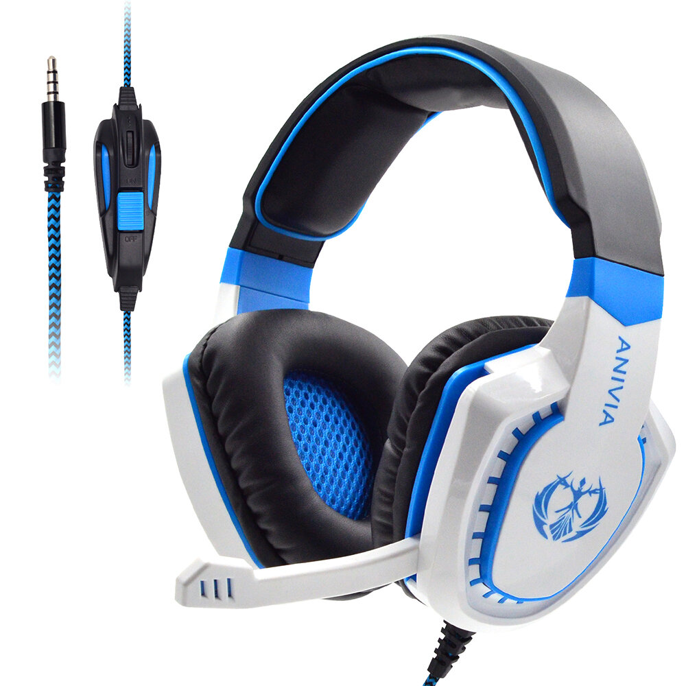 Anivia AH28 Gming Headset 3.5mm Audio Interface Omnidirectionele Flexibele Microfoon voor PS4 Xbox S