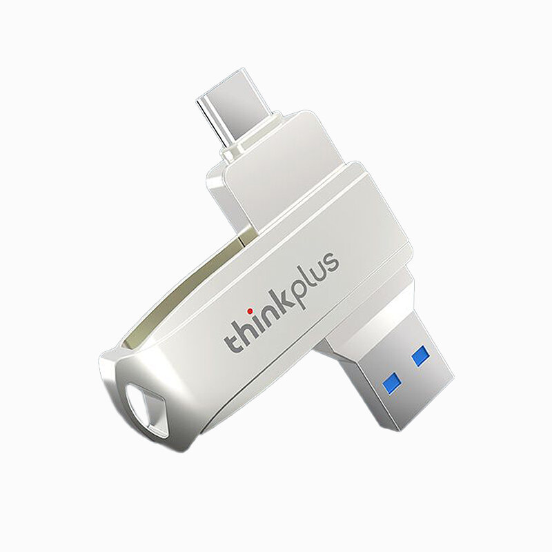 Lenovo Thinkplus MU253 USB-A&Type-C USB Flash Drive 128GB Dual Metal Interface High Speed Pendrive Mini Portable Memory
