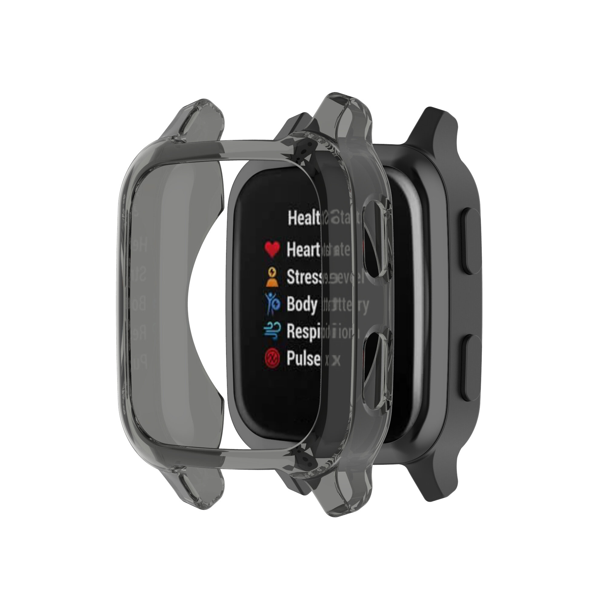 Bakeey TPU Transparant Half-pack Horlogekast Cover Horlogeschelpbeschermer voor Garmin Venu sq