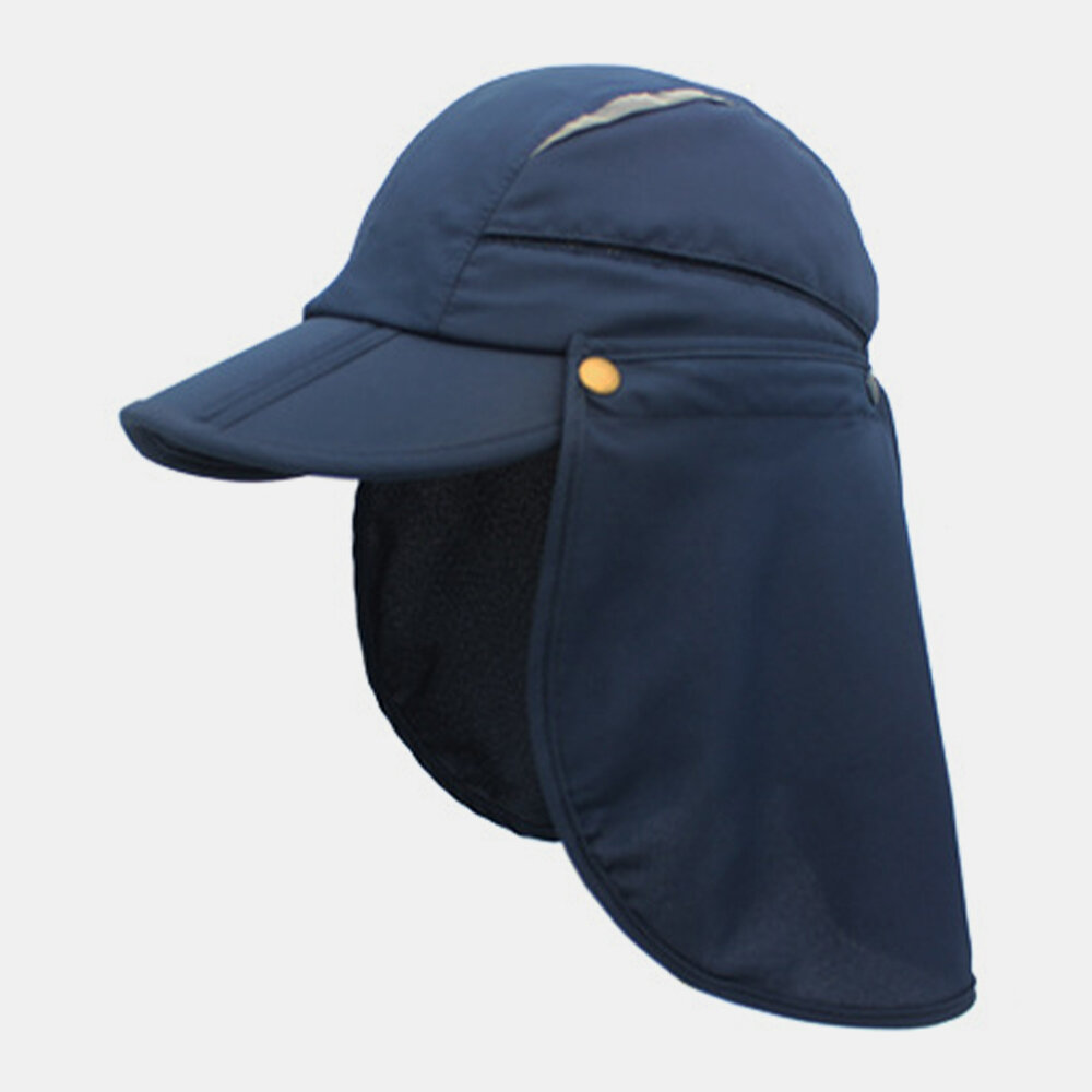 Unisex Dual-use Wide Brim Summer Sunshade Neck UV Protection Breathable Detachable Visors Baseball H
