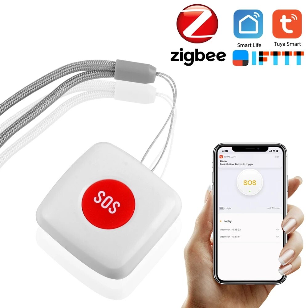 

Bakeey Tuya Wireless Zi-bee SOS/Emergency Button Remote Call Button Pager for Help Alert System