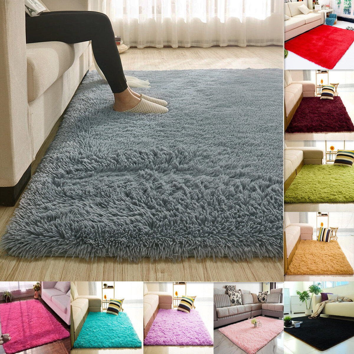 80X120CM Soft Fluffy Rugs Shaggy Area Rug Home Carpet Floor Mat Living Room Carpet Soft Cosy Bedside Floor Yoga Mats
