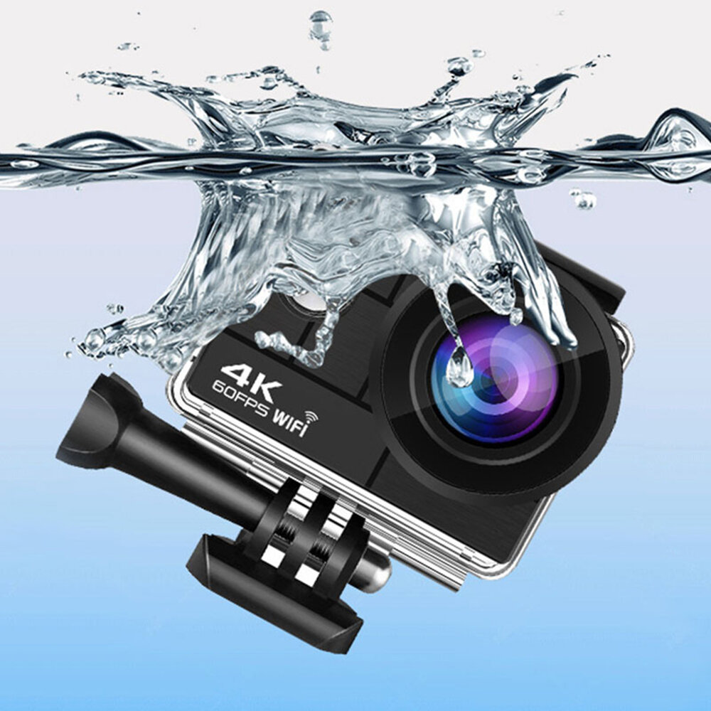2.0インチ4K60fps Wifi Ultra HDスポーツアクションカメラ屋外水中防水30Mビデオ録画DVカム、取り付けアクセサリキット付き