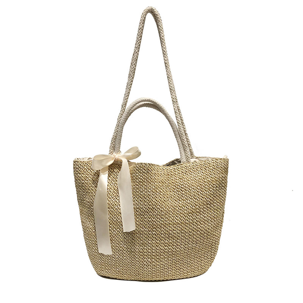 Женская соломенная сумка из ротанга Пляжный Сумка Сумка через плечо сумка через плечо На открытом воздухе Travel
