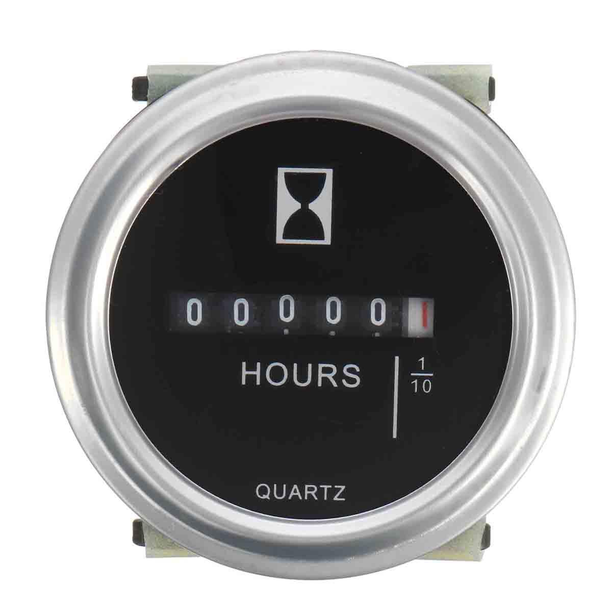 10V-80V AC//DC 99999.9 Hours Quartz Hour Meter For Engine Generator Time Counting