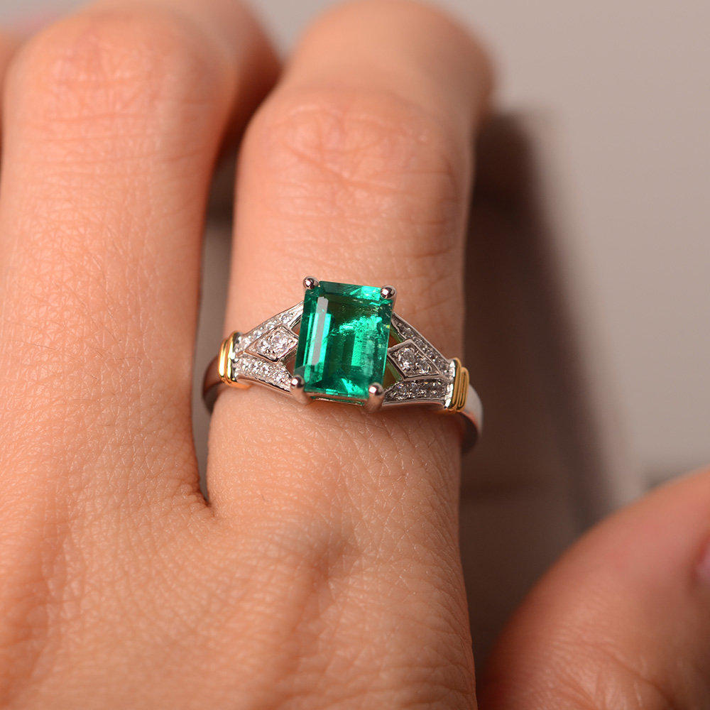 Luxury Topaz Stone Silver Rings Gemstone Zircon Romantic Ring Gift For Women