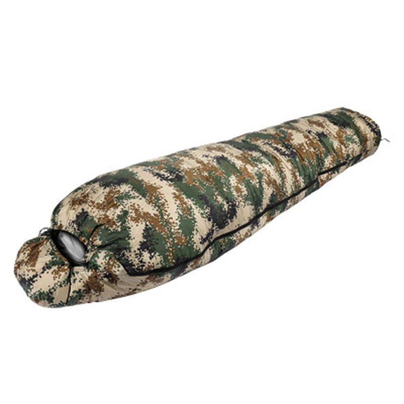 IPRee® 320T Nylon Sac de couchage rempli de duvet camo Sac de couchage de camping portable ultra-léger