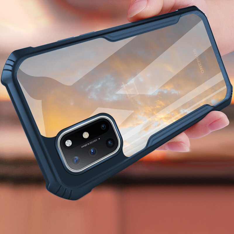 Bakeey voor OnePlus 8T-hoes met bumpers Schokbestendig, anti-vingerafdruk transparant acryl bescherm