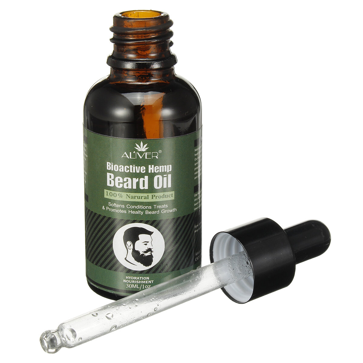 

100% Natural Plant Beard Oil Hair Growth Longer Thicker Essential Oils Grooming Tool