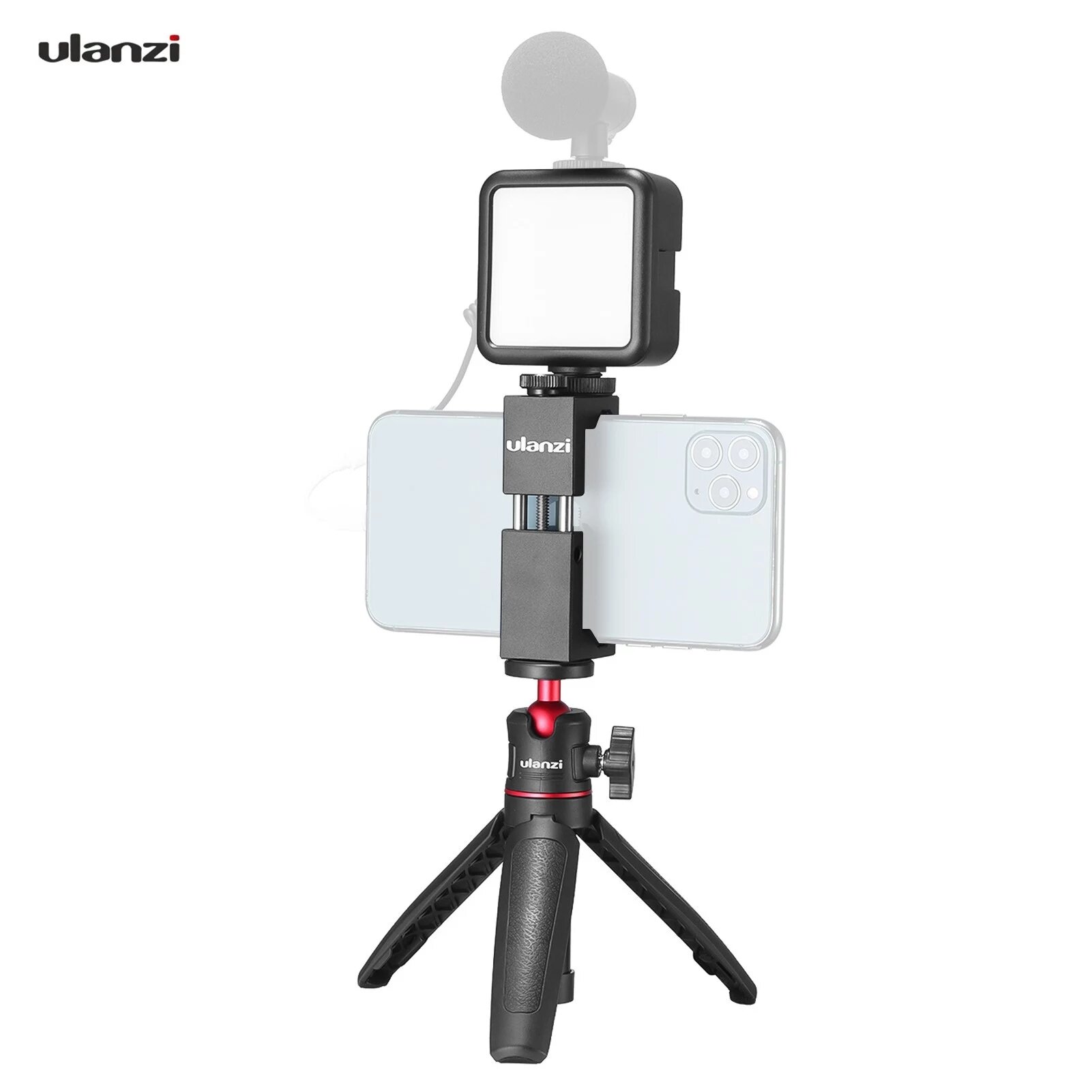

ULANZI Combo 6 Mobile Phone LED Fill Light Tripod Bracket for Live Broadcast/ Selfie Phone Clamp Holder Universal 1/4 Co