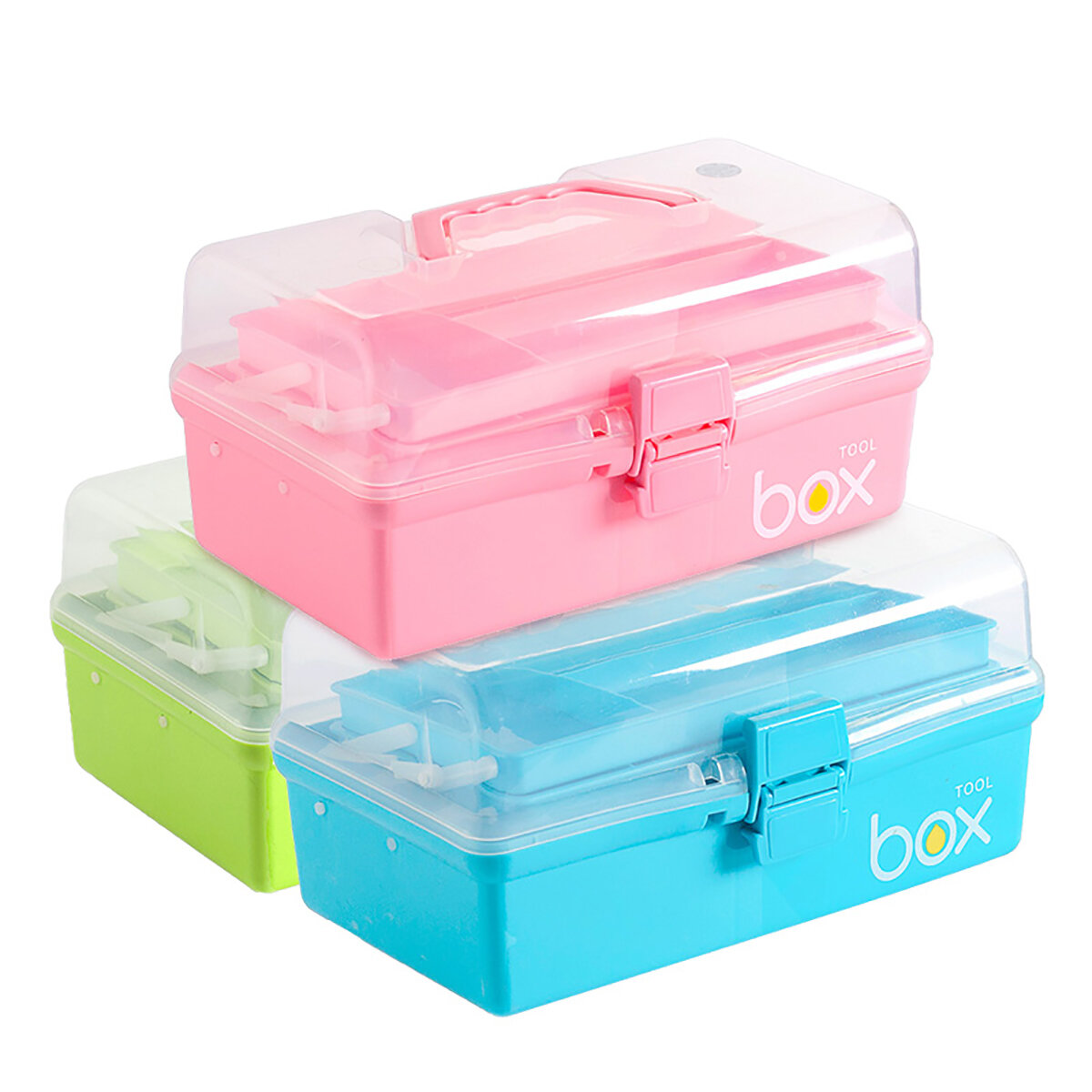 

Three-Tier Medical Box Multifunction First Aid Kit Plastic Folding Medical Chest Organizer For Makeup Storage Box