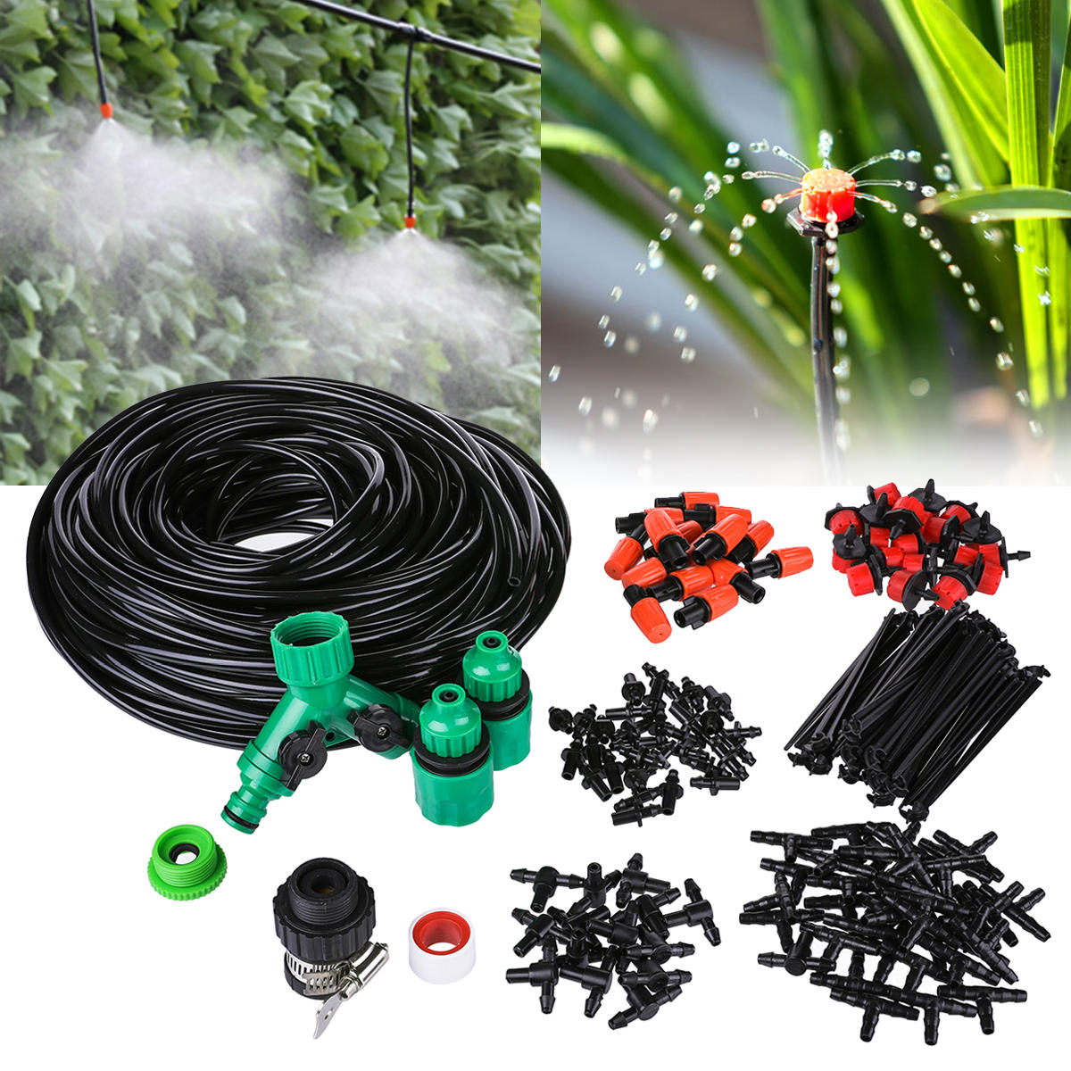 DIY 40M Micro Drip Irrigation System Agriculture Sprinkler Garden Plant Flower Automatic Watering Tool