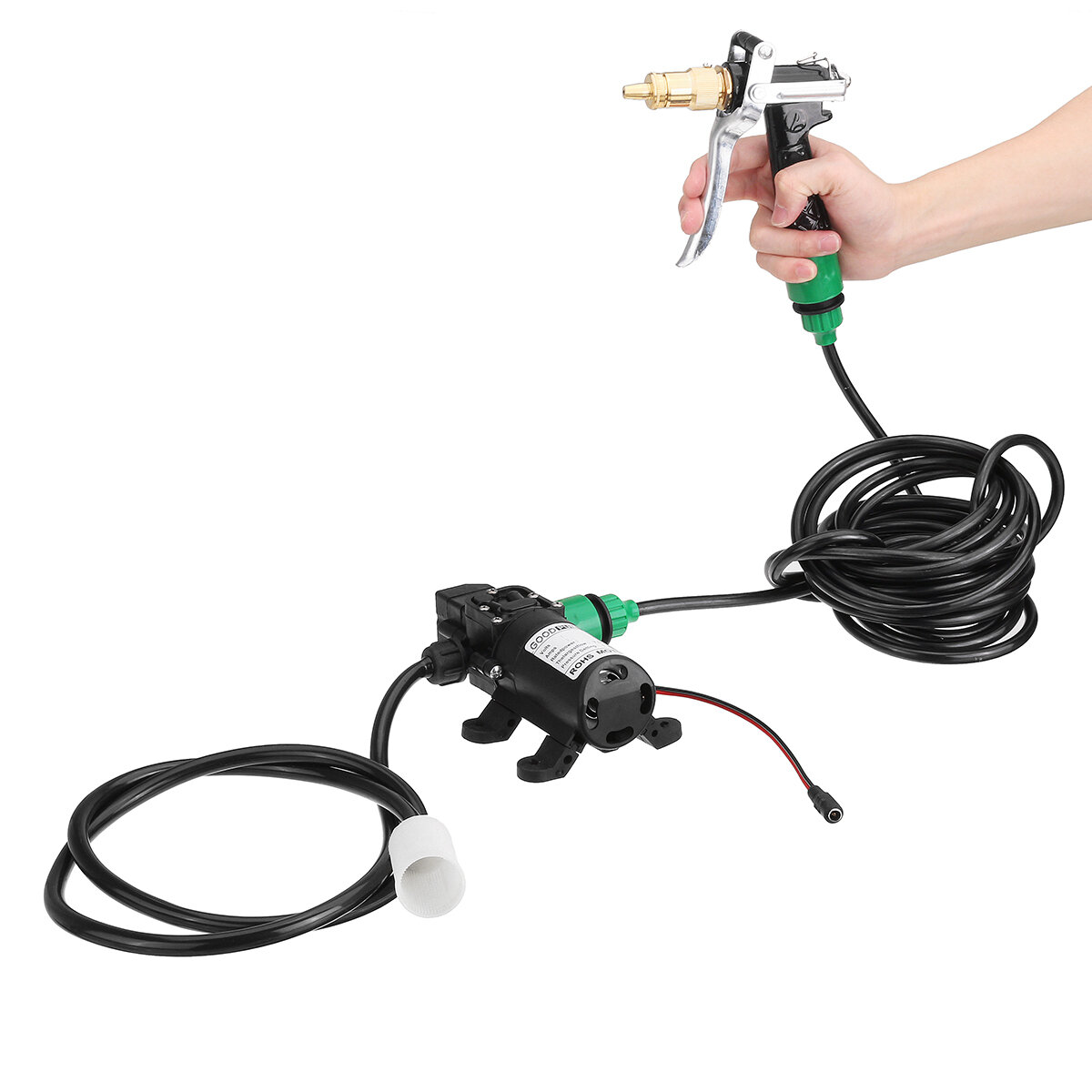 

80W 12V High Pressure Car Electric Washer Squirt Sprayer Wash Self-priming Pump Water Cleaner For Auto Washing Tools
