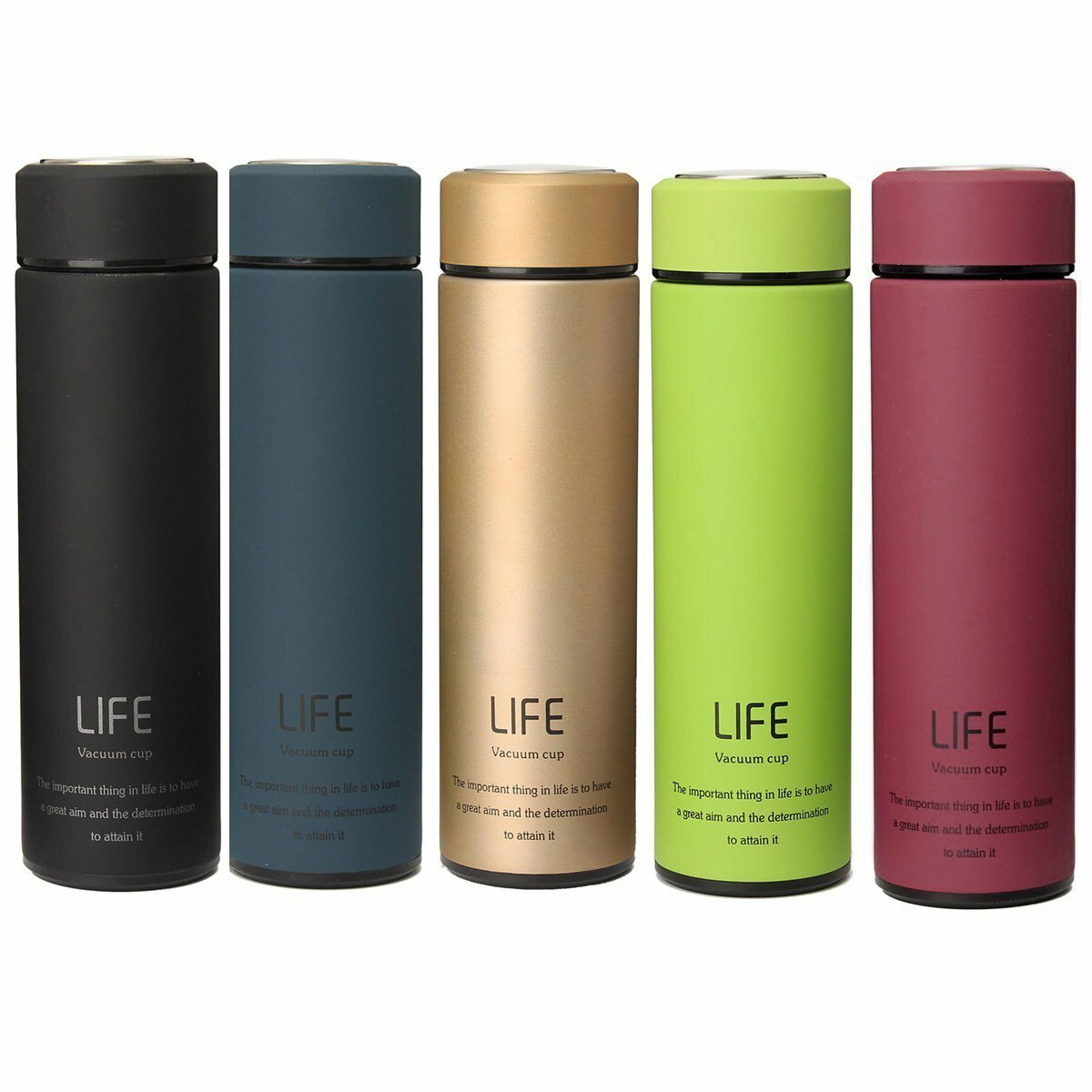 500ml /18 oz Insulated Stainless Steel Water Vacuum Bottle Double-walled Coffee Cup Flasks Thermo for Hot and Cold Drinks Travel Mug for Outdoor Sports Hiking Running