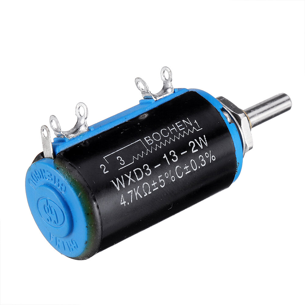 

20pcs WXD3-13-2W Precision Potentiometer 4.7KΩ Ohm Wirewound Multi-Turn Potentiometer