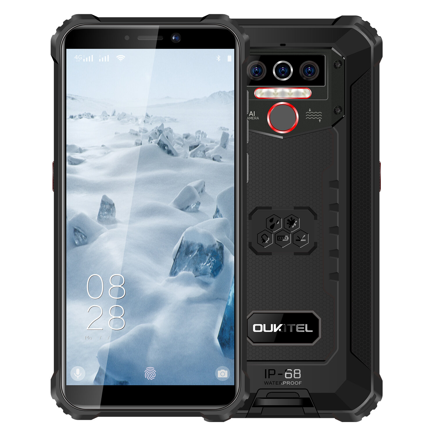 OUKITEL WP5 Global Version5.5インチIP68防水8000mAhAndroid 1013MPトリプルリアカメラ4GB32GB MT67614G頑丈なスマートフォン