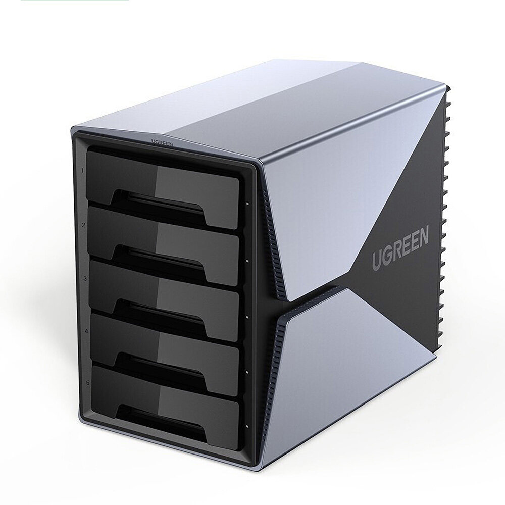 Ugreenファイブベイハードドライブドッキングステーション2.5 “3.5” SATA HDDSSD外部8RAIDディスクアレイドックUSB3.0ハードディスクベースCM292
