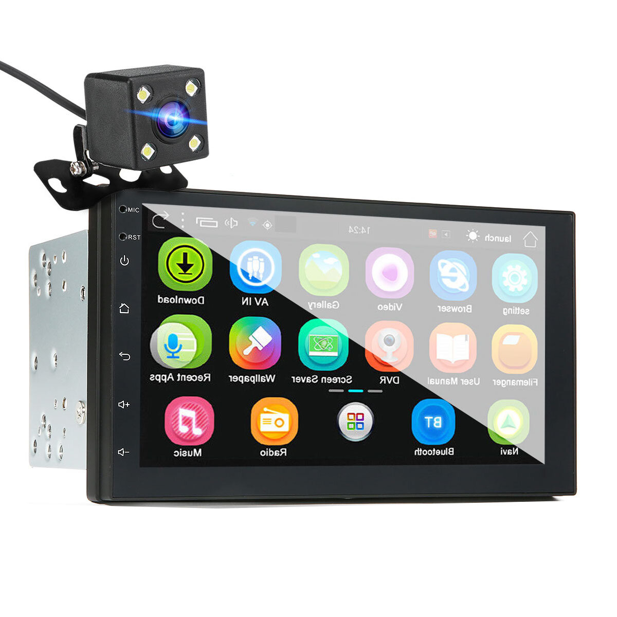 2DIN 7/" Android 8.1 Car Stereo MP5 Player Bluetooth GPS Navi WiFi FM+Rear Camera