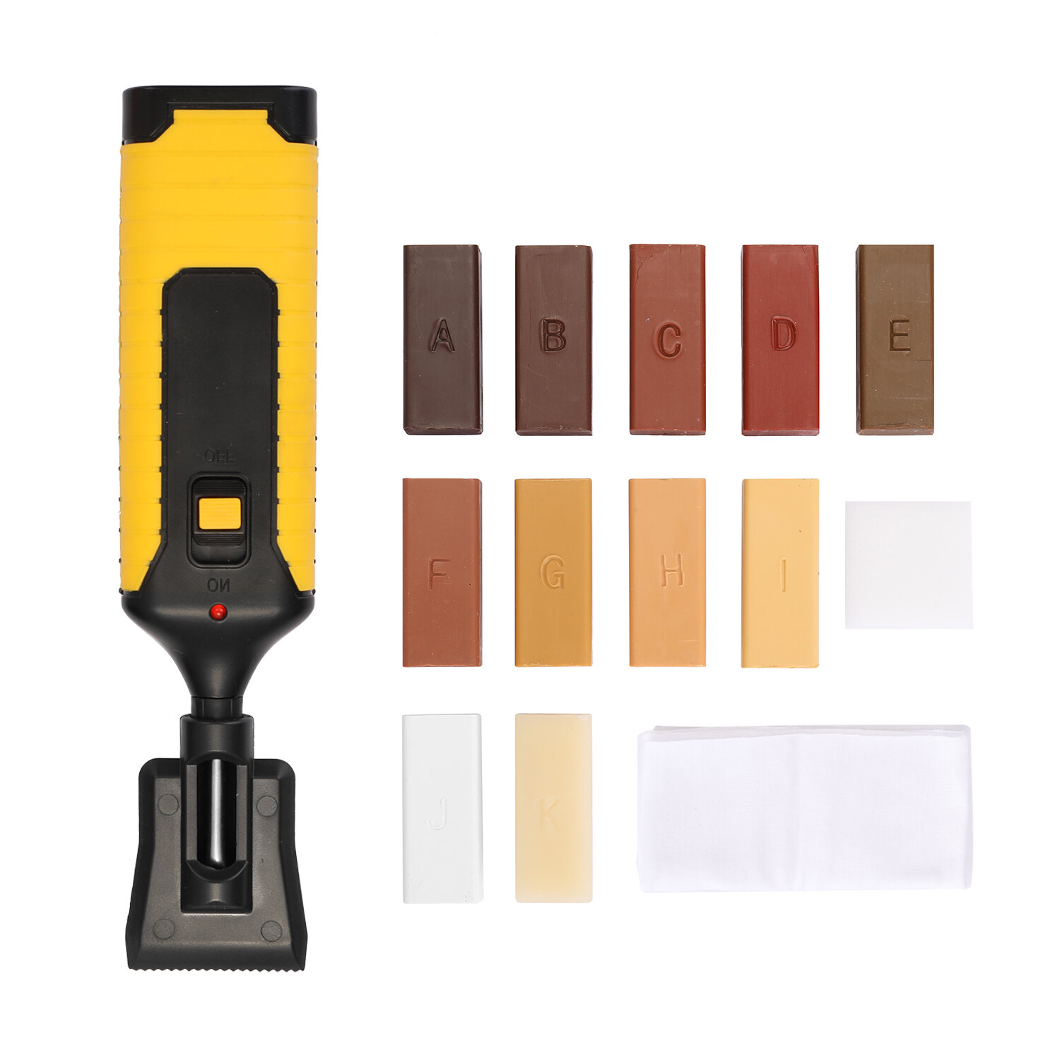 

16pcs Laminate Floor Repair Kit Chips Scratches Mending Tool Wax System Wood Floor Gap Repair Kit