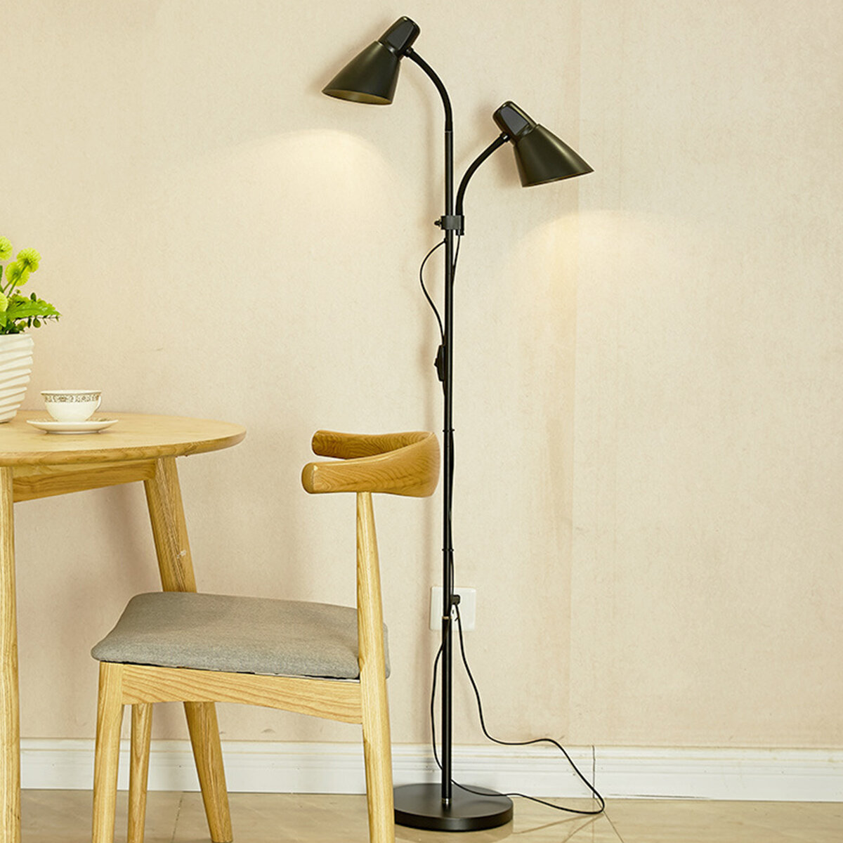 

Floor LED Lamp Uplight Reading Dual Lamps Double/Single Uplighter Adjust Lights