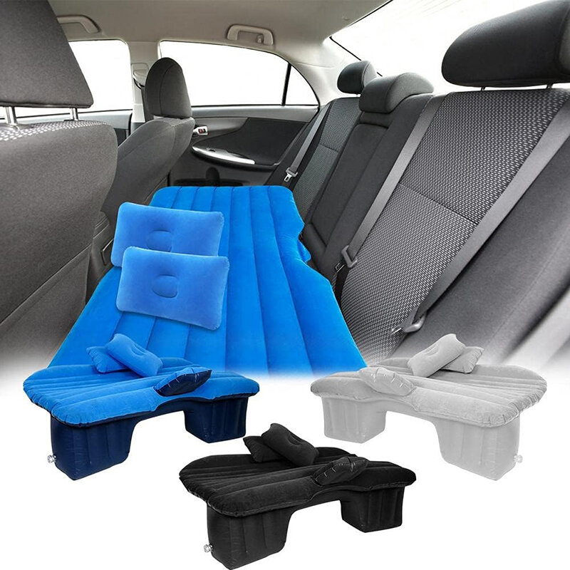 138x85cm Car Air Inflatable Travel Mattress Back Seat Bed Multifunctional Sofa Air Bed Pillow With Air Outdoor Camping M