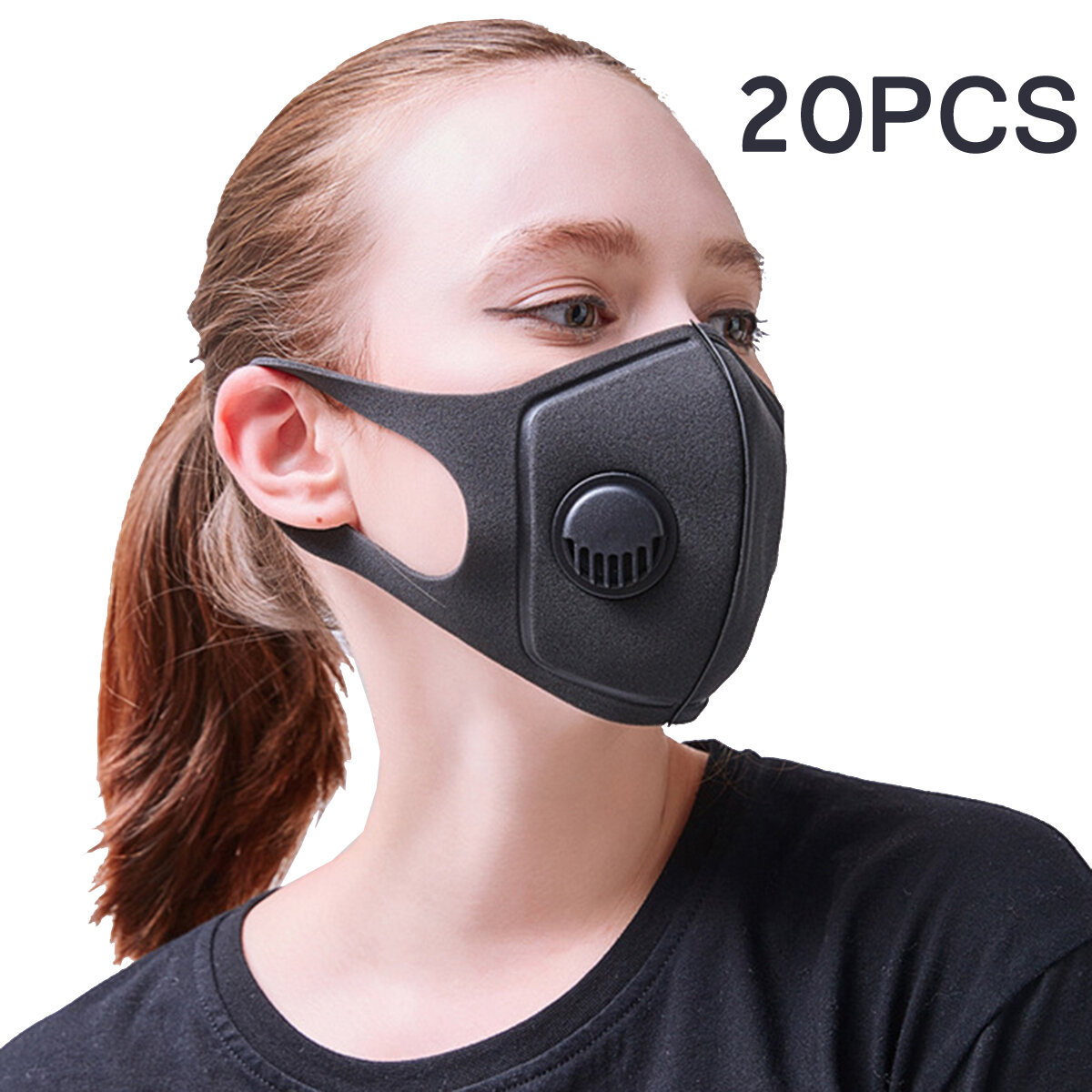 

20PCS PM2.5 Anti Air Pollution Face Mask Breathable Activated Carbon Mouth Mask Camping Travel Cycling Mask