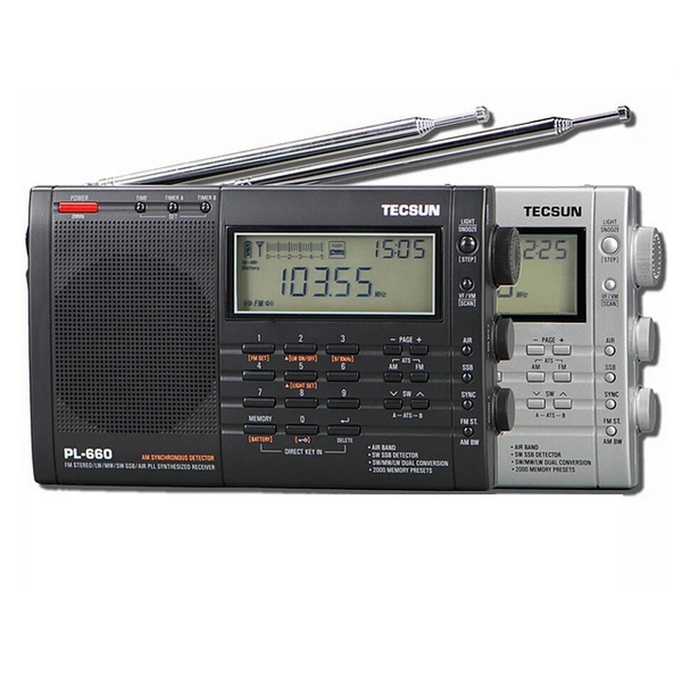 

Tecsun PL-660 FM AM LW MW SW SSB Air PLL SYNC Digital Tuning Stereo Radio Full Band Audio Player Radio High Sensitivity