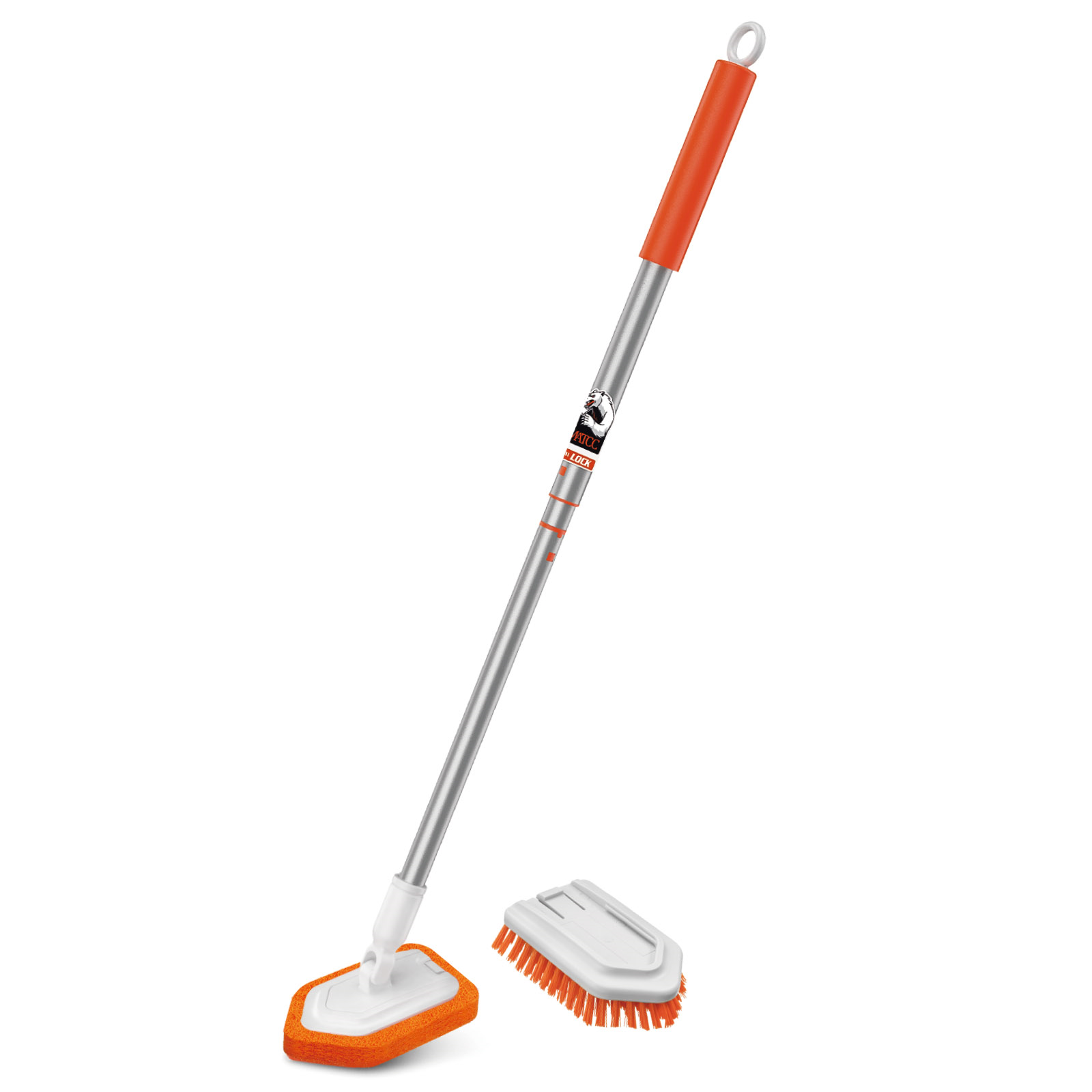 MATCC Extendable Tub/Tile Scrubber Brush Combo Set with 42'' Long Handle Cleaning Tool