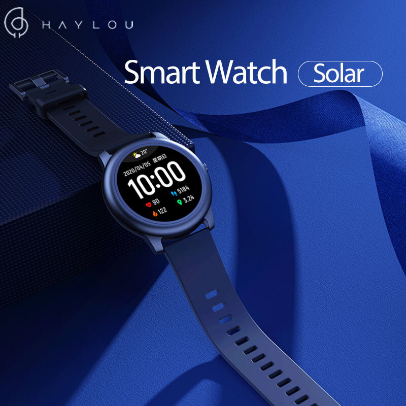 [BT 5.0]Haylou Solar LS05 Full Round Screen Wristband 12 Sport Modes Tracker Heart Rate Monitor 30 Days Standby Smart Watch Global Version