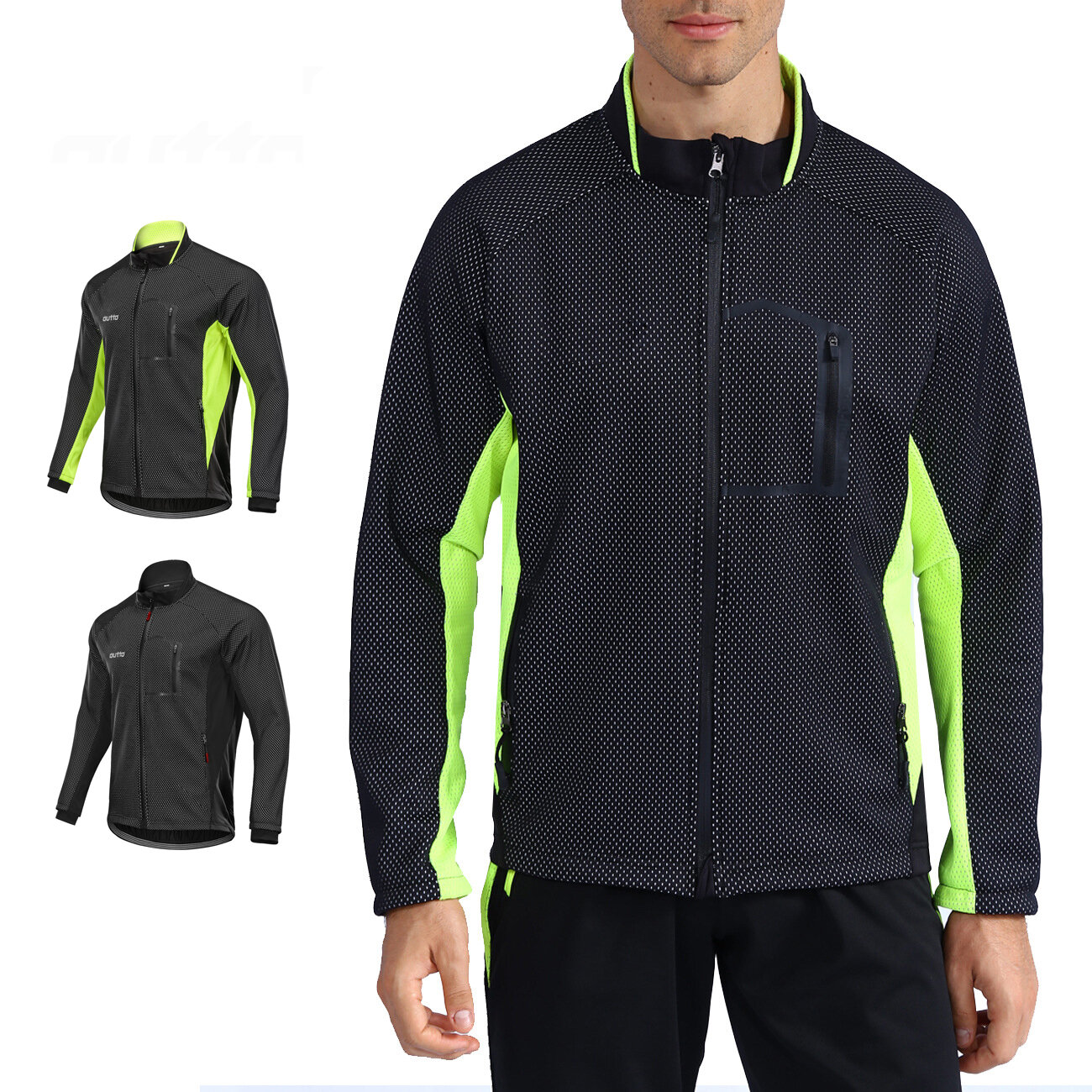 OUTTO Winter Cycling Jackets Warm MTB Jersey Bike Thermal Fleece Coats Windbreaker Windproof Bicycle Clothes Outdoor Sports Clothing