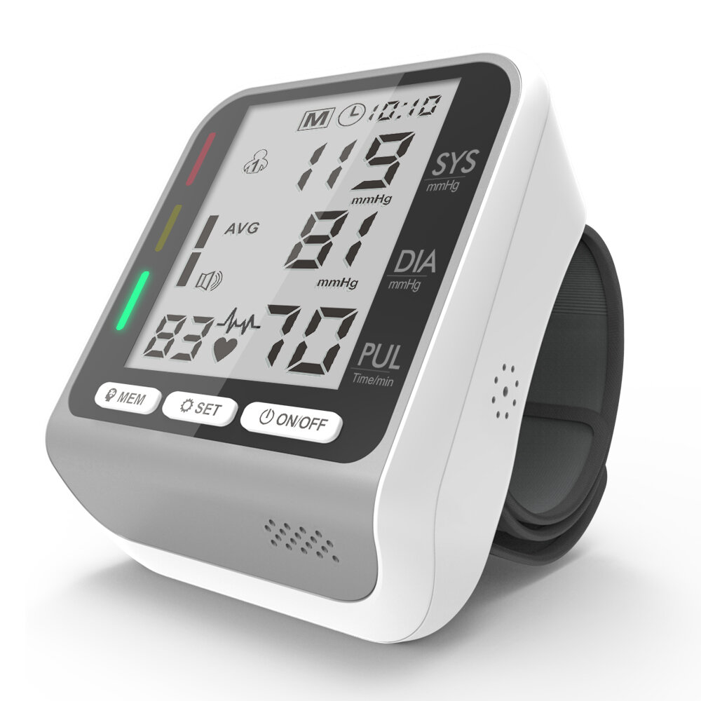 

Boxym JZ-253A Wrist Blood Pressure Monitor Pulse Heart Beat Rate Monitoring Device Equipment Tonometer BP Mini Sphygmoma