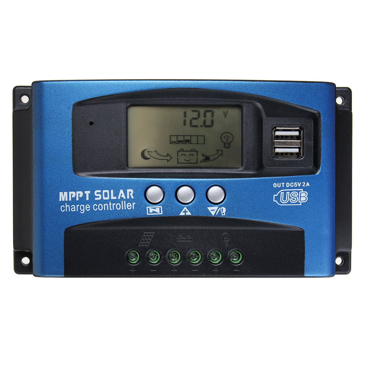 30/40/50/60 / 100A MPPT وحدة تحكم بالطاقة الشمسية LCD الشمسية شحن دقة تحكم مزدوجة USB لوحة شمسية البطارية منظم