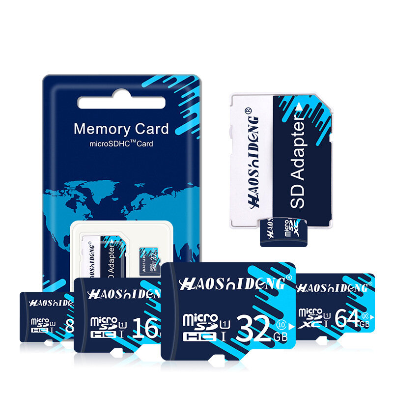 MicroDrive-geheugenkaart TF Micro SD-kaart High Speed Class10 8GB 16GB 32GB 64GB 128GB 256GB met SD-