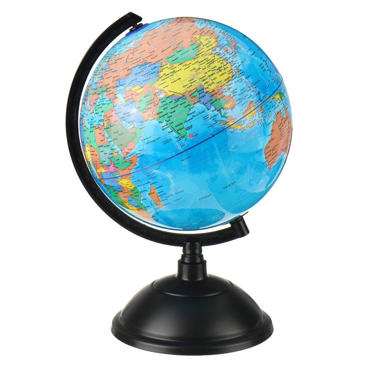 LED Illuminated Globe Earth 20cm PVC Globe With Arc Stand Rotatable LED Luminous Earth Model For Children Geographical L